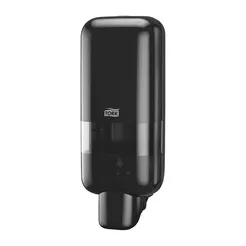 Tork soap and disinfection dispenser, black ABS plastic