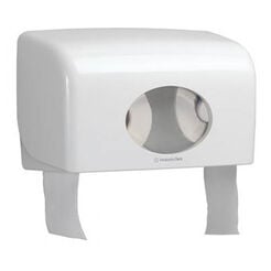 Držiak na toaletný papier 2 rolky Kimberly Clark AQUARIUS, biele plastové ABS