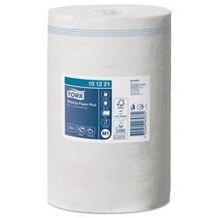 Papierhandtuch in Minirolle für mittlere Verschmutzungen Tork weiß 11 St. 2-lagig 75 m weiße Zellulose + Altpapier