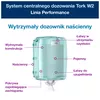 Pojemnik na czyściwo w rolce W2 Tork 653000, biało-turkusowe tworzywo – uzupełnianie wkładu, wytrzymałość produktu