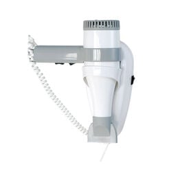 Hotelová sušička vlasov Sanitario 1400 W, biele ABS plast