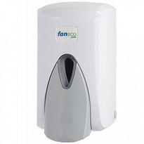 Wykonany z tworzywa ABS naścienny dyspenser na dolewane mydło w płynie 