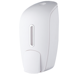 Dosificador de jabón líquido Bisk F1 1 litro plástico blanco