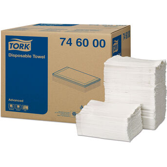 Disposable Hair Towel Tork Advanced 5 layers 250 pieces white cellulose