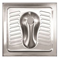 Inodoro turco Faneco, acero inoxidable mate