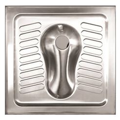 Stainless steel squatting WC pan