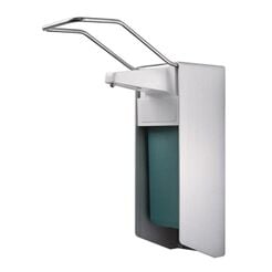 Elbow dispenser for liquid soap and disinfectant with long handle plastic pump Sanitario 500 ml Al