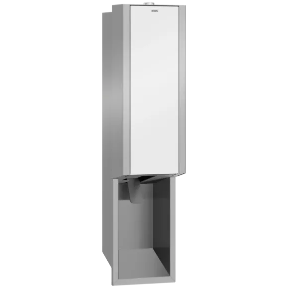 Dozownik mydła w pianie do zabudowy 650 ml KWC Exos, stal kolor biały