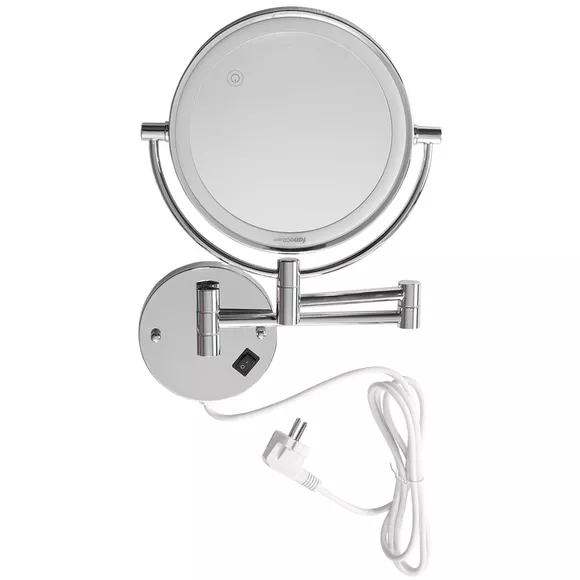 Lustro łazienkowe LED Faneco GARDA, chromowany mosiądz