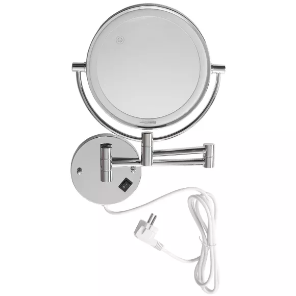 Lustro łazienkowe LED Faneco GARDA, chromowany mosiądz