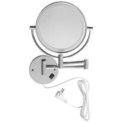 Espejo de baño LED Faneco GARDA en latón cromado