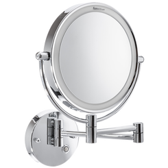 Espejo de baño LED Faneco GARDA en latón cromado