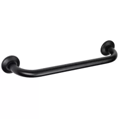 Mango para bañera simple de 32 cm de diámetro y 50 cm de largo, de acero negro Faneco