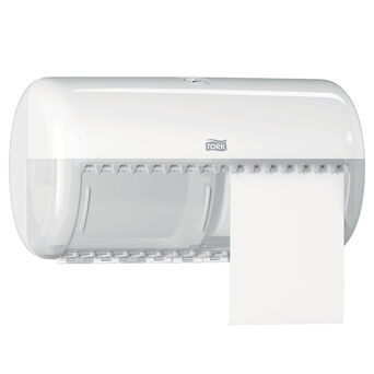 Tork Toilet Double Paper Dispenser for conventional roll white