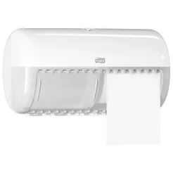 Dávkovač na toaletný papier pre dve rolky Tork, biele ABS plast