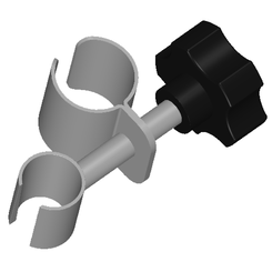 Holder for shower handset, diameter 32mm, Faneco brand, made of polished steel.