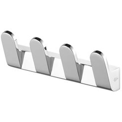 Bathroom hanger four hooks Bisk FUTURA Silver