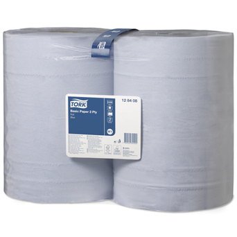 Paños de papel en rollo universales Tork 2 unidades 2 capas 340 m papel reciclado azul