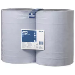 Papierhandtuchrolle universell Tork 2 Stück 2-lagig 340 m blaue Altpapier