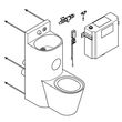 Zestaw sanitarny Franke umywalka + miska WC z lejową miską ustępową umieszczoną centralnie