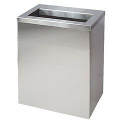 Cubo de basura de acero inoxidable para desechos higiénicos de 25 litros rectangular