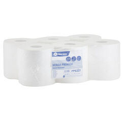 Toilettenpapier Merida Premium 12 Rollen 3-lagig 120 m Durchmesser 20 cm weiß Zellulose