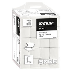Ręcznik papierowy ZZ Katrin Basic Zig Zag 2 warstwy 4000 szt. makulatura biały