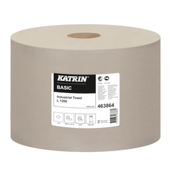 Paño de papel en rollo Katrin Basic 1230 m 1 capa papel reciclado blanco natural