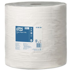 Tork universal 2-ply paper roll cleaning cloth 680m white waste paper