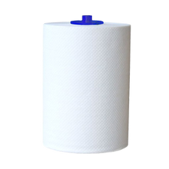 Toalla de papel en rollo con adaptador Merida Optimum Automatic mini 11 unidades 137 m blanco papel reciclado