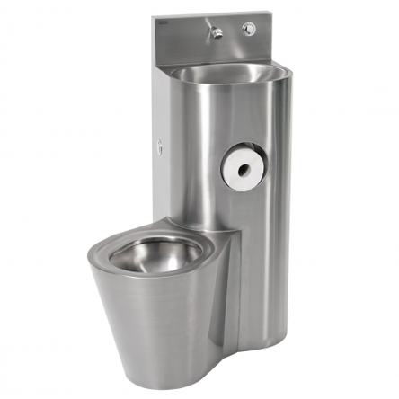 Zestaw sanitarny Franke umywalka+miska WC HDTX805L ze zbiornikiem na wodę spłukującą w ścianie
