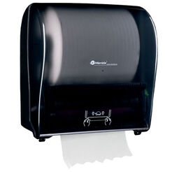 Dispensador automático de toallas de papel en rollo Maxi Merida SOLID CUT de plástico negro brillante