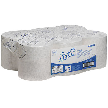 Ręcznik papierowy w rolce 6 szt. Kimberly Clark SCOTT makulatura + celuloza biały