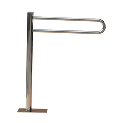 Handle for the disabled, fixed to the floor, diameter 25, 60 x 80 cm, Faneco polished steel.