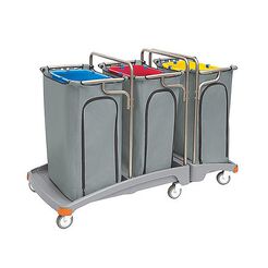 Trojitý odpadkový vozík s ochrannými sáčky 3 x 120 l Splast