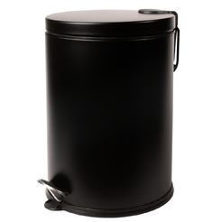 30 liter Faneco steel black trash can