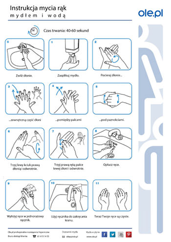 Instrukcja BHP mycia rąk do pobrania