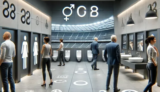 Euro 2024 a unisex toalety na německých stadionech.