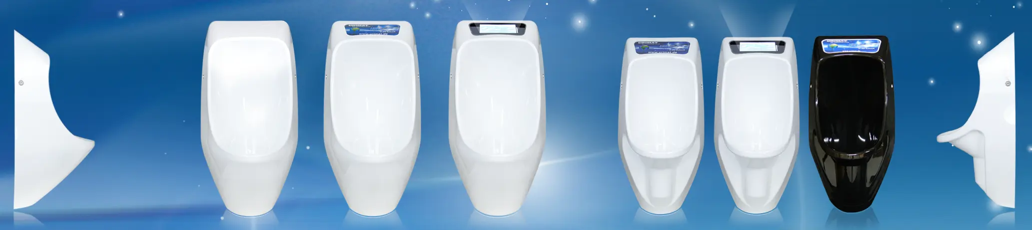 Verschiedene Arten von wasserlosen Urinalen