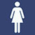 Kobieta ikona WC